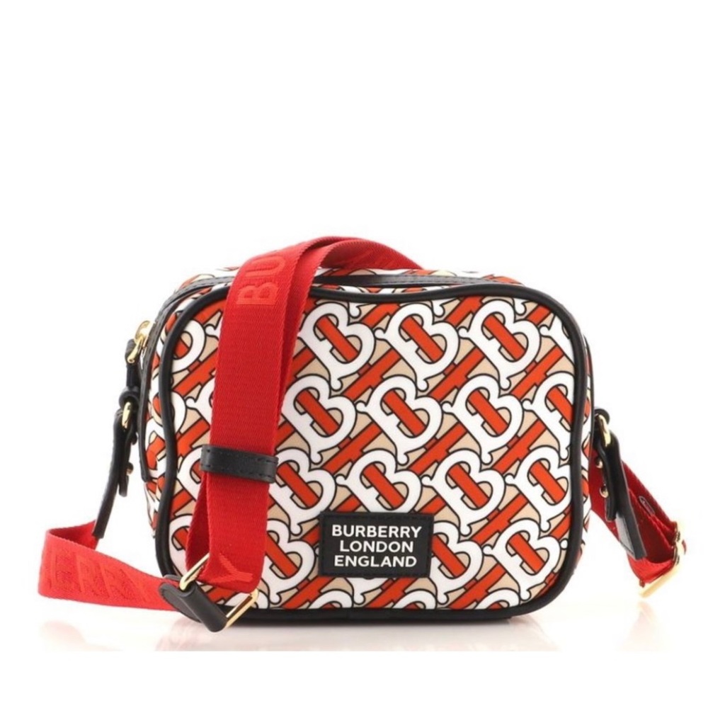 NWT Burberry Kid’s Camera Bag TB Monogram Crossbody, Red, Multicolor